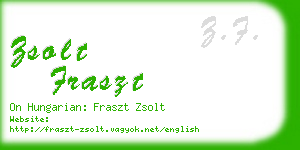 zsolt fraszt business card